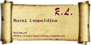Rozsi Leopoldina névjegykártya